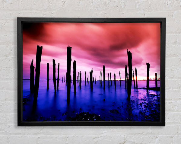 Surreal Lake Skies Framed Print
