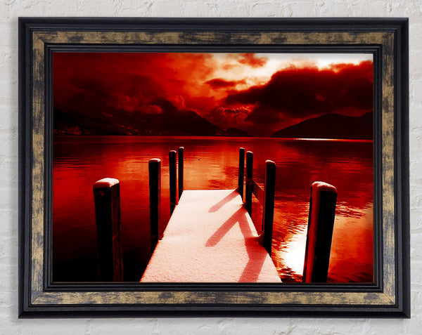 The Red Boardwalk River Framed Print
