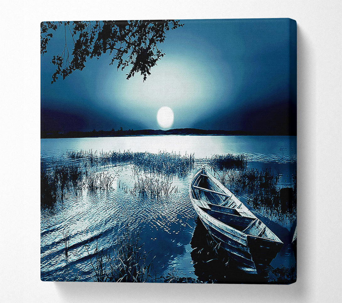  A Canvas Print of Moonlit River Canvas Print