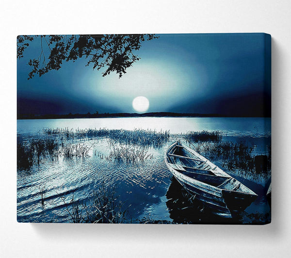  A Canvas Print of Moonlit River Canvas Print