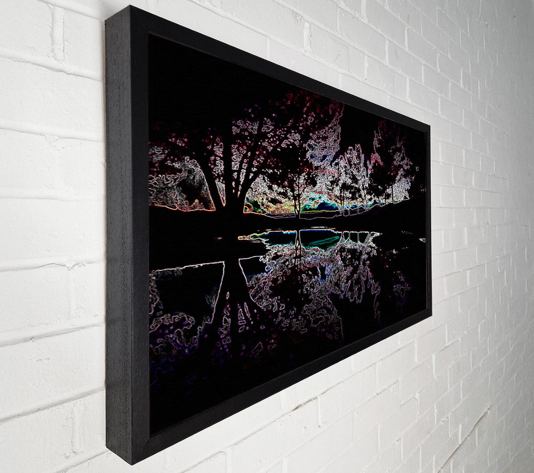  A Canvas Print of Abstract Neon Landscape 13 Canvas Wall Art