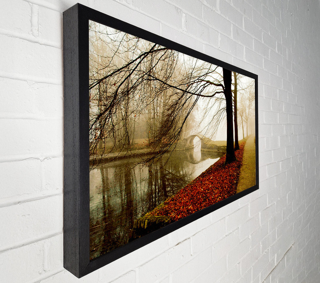 A Canvas Print of Morning Mist River Walk Canvas Wall Art