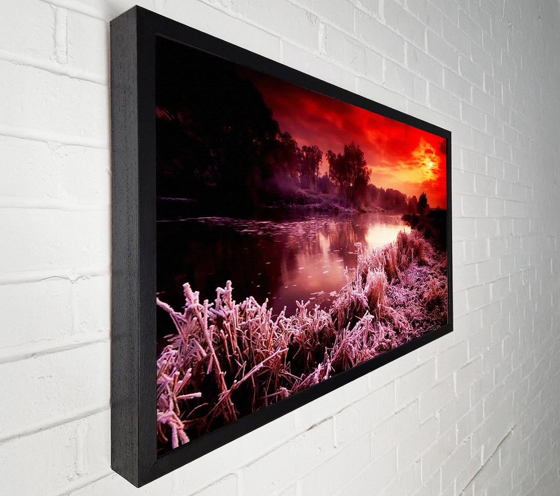  A Canvas Print of Winter By The Lake Canvas Art