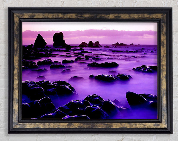 Rocky Purple Mist Framed Print