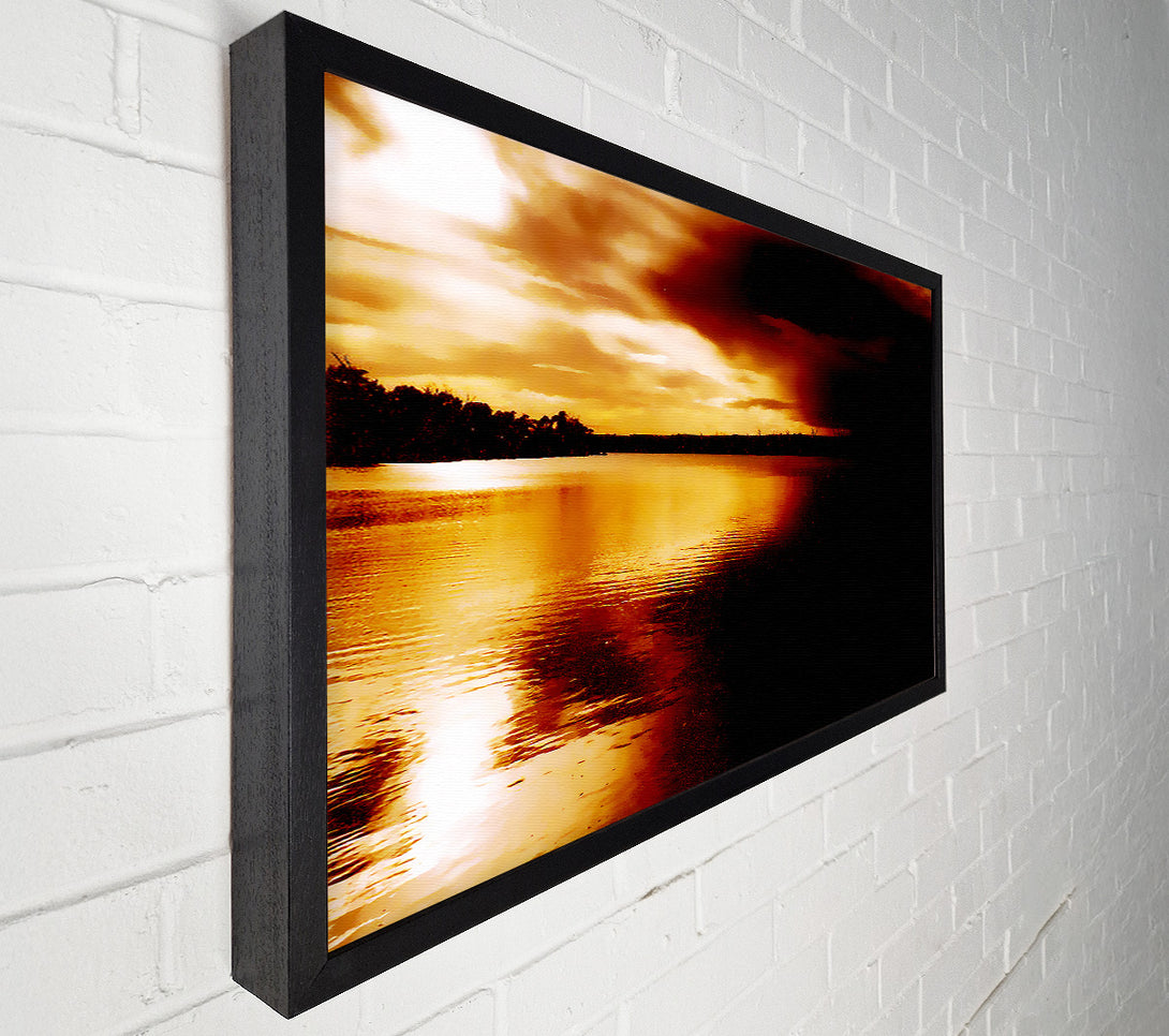  A Canvas Print of Chocolate River Treeline Canvas Art