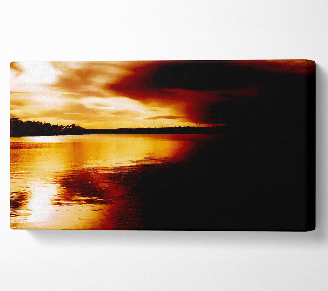  A Canvas Print of Chocolate River Treeline Canvas Art