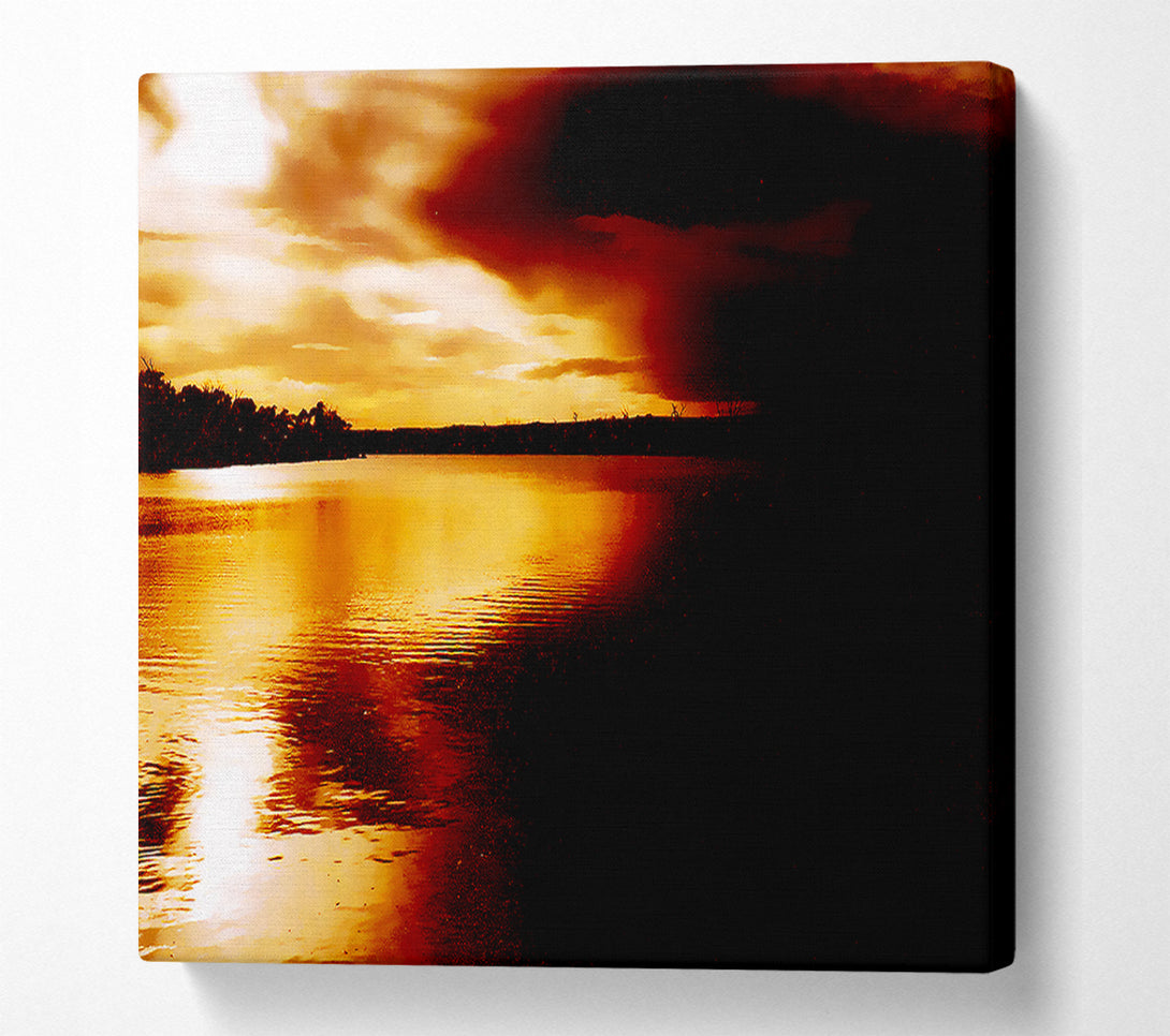  A Canvas Print of Chocolate River Treeline Canvas Art