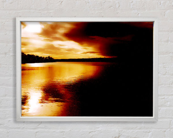 Chocolate River Treeline Framed Print