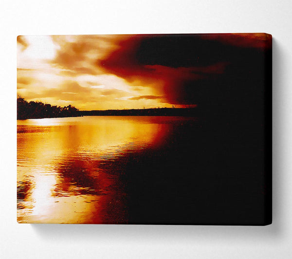  A Canvas Print of Chocolate River Treeline Canvas Art