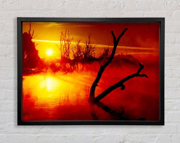 Red Morning Dream Framed Print