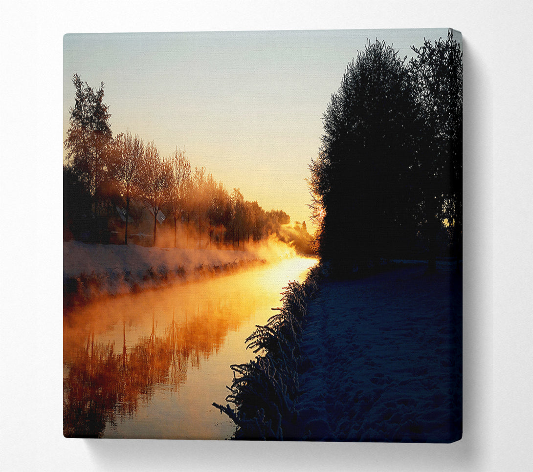  A Canvas Print of Lake At First Light Canvas Print