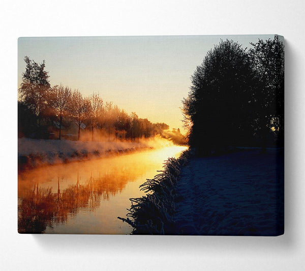  A Canvas Print of Lake At First Light Canvas Print