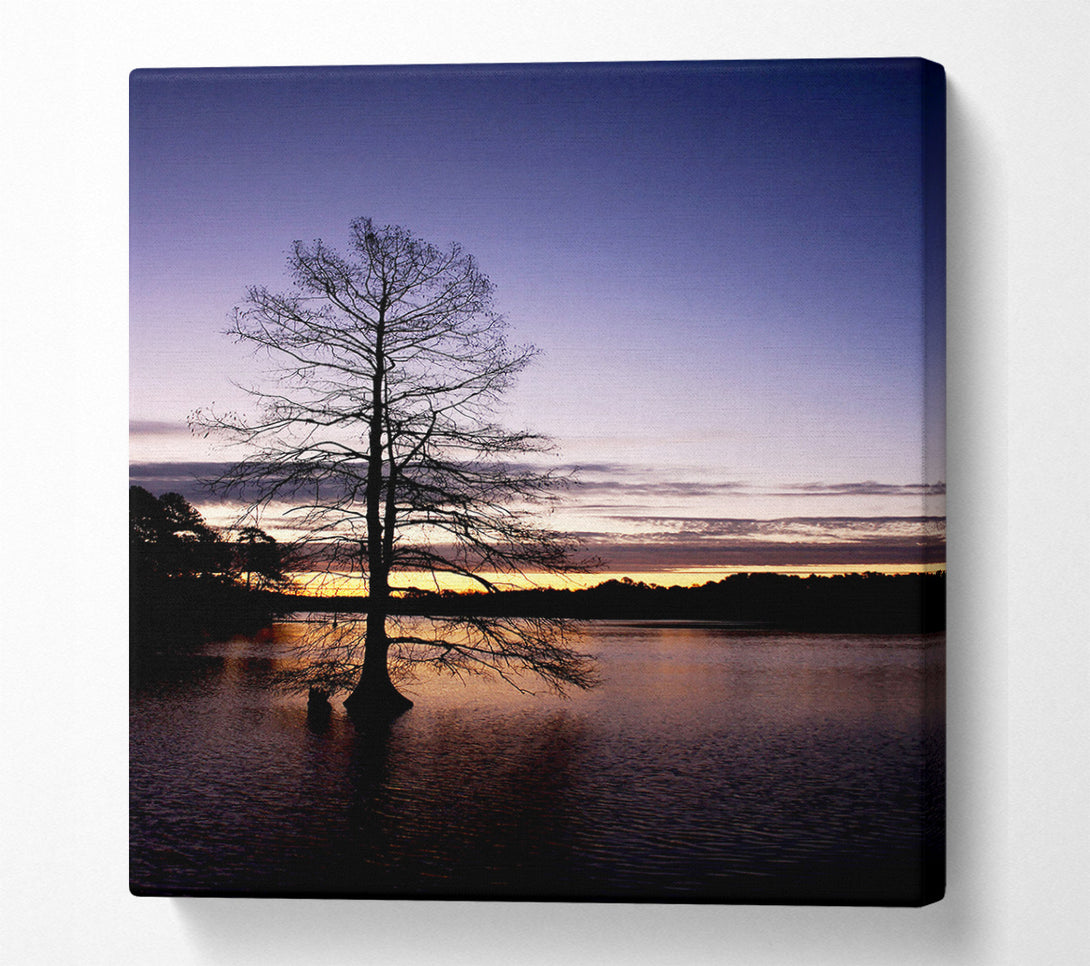  A Canvas Print of Lake At Dusk Canvas Print