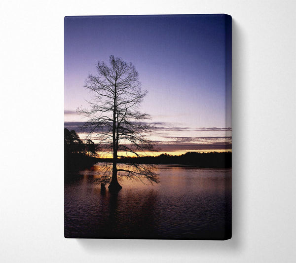  A Canvas Print of Lake At Dusk Canvas Print