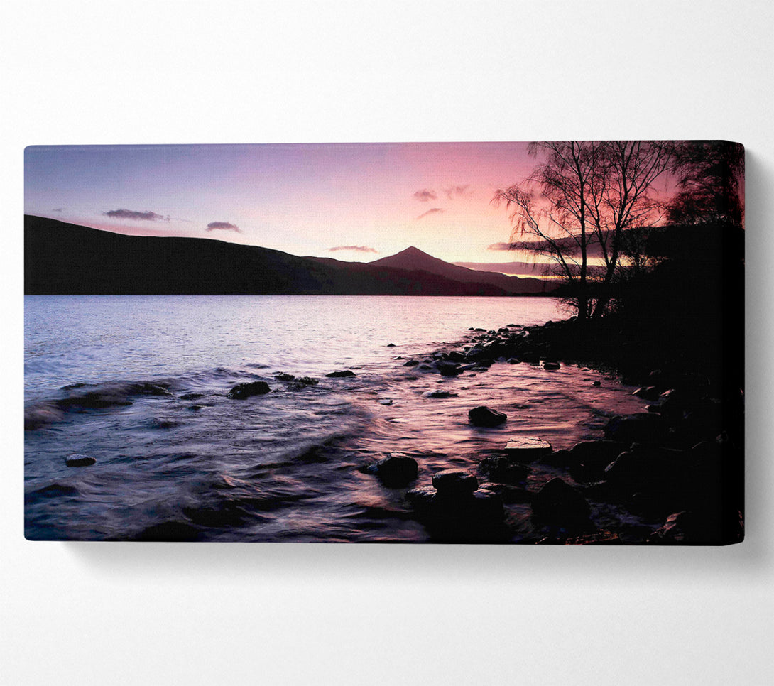  A Canvas Print of River Bank Sunrise Canvas Wall Art