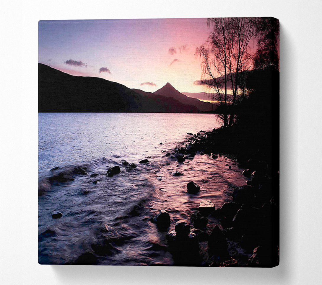  A Canvas Print of River Bank Sunrise Canvas Wall Art