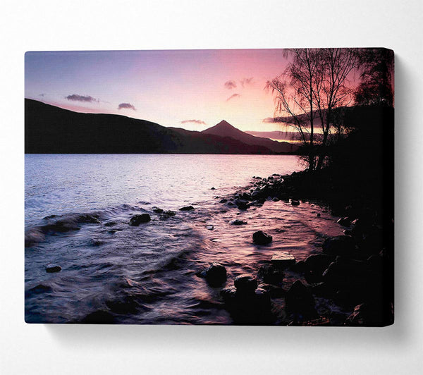  A Canvas Print of River Bank Sunrise Canvas Wall Art