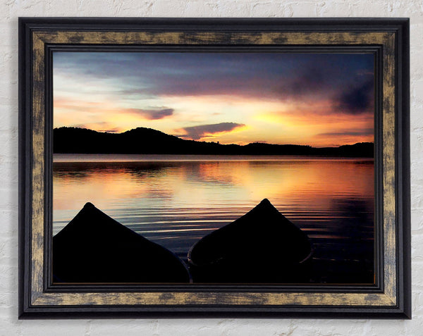 Rowing Boats At Dawn Framed Print