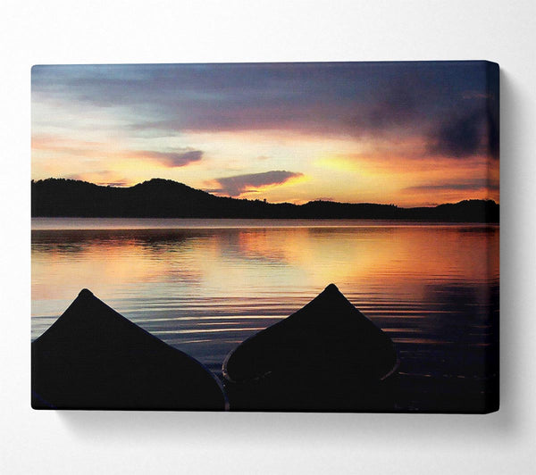  A Canvas Print of Rowing Boats At Dawn Canvas Print
