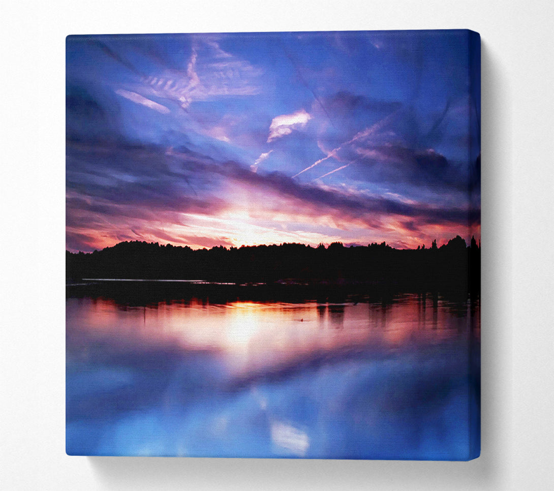  A Canvas Print of Perfect Lake Reflection Canvas Print