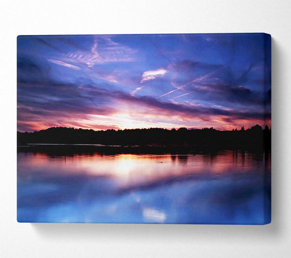  A Canvas Print of Perfect Lake Reflection Canvas Print