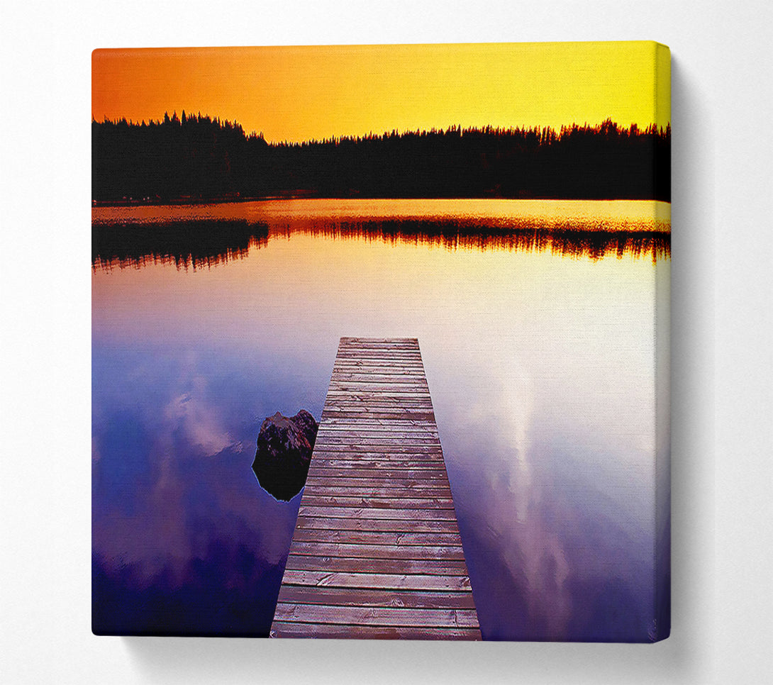  A Canvas Print of Scottish Boardwalk Calm Canvas Print