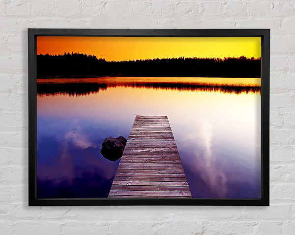 Scottish Boardwalk Calm Framed Print