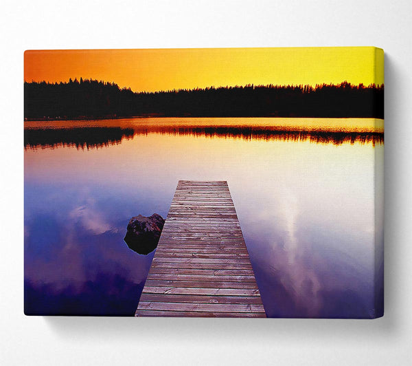  A Canvas Print of Scottish Boardwalk Calm Canvas Print