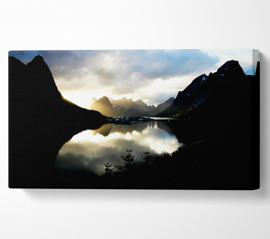  A Canvas Print of Mountain Reflections Canvas Art
