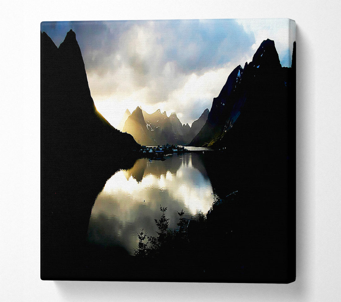  A Canvas Print of Mountain Reflections Canvas Art