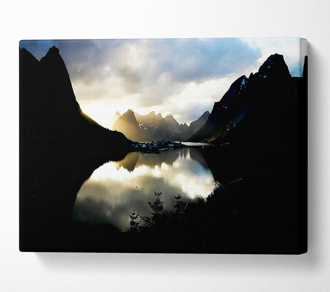  A Canvas Print of Mountain Reflections Canvas Art