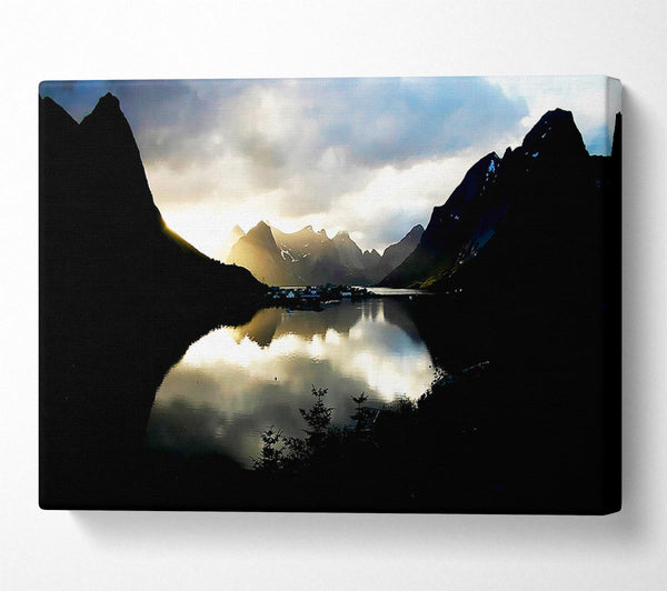  A Canvas Print of Mountain Reflections Canvas Art