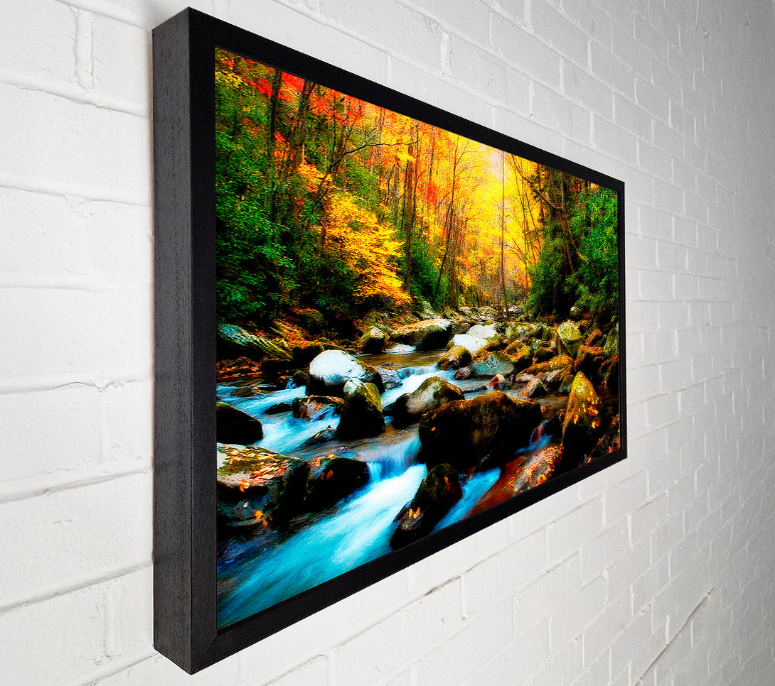  A Canvas Print of Autumn Stream Canvas Wall Art