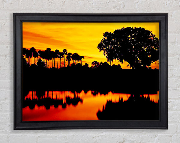 Beautiful Orange River Reflections Framed Print