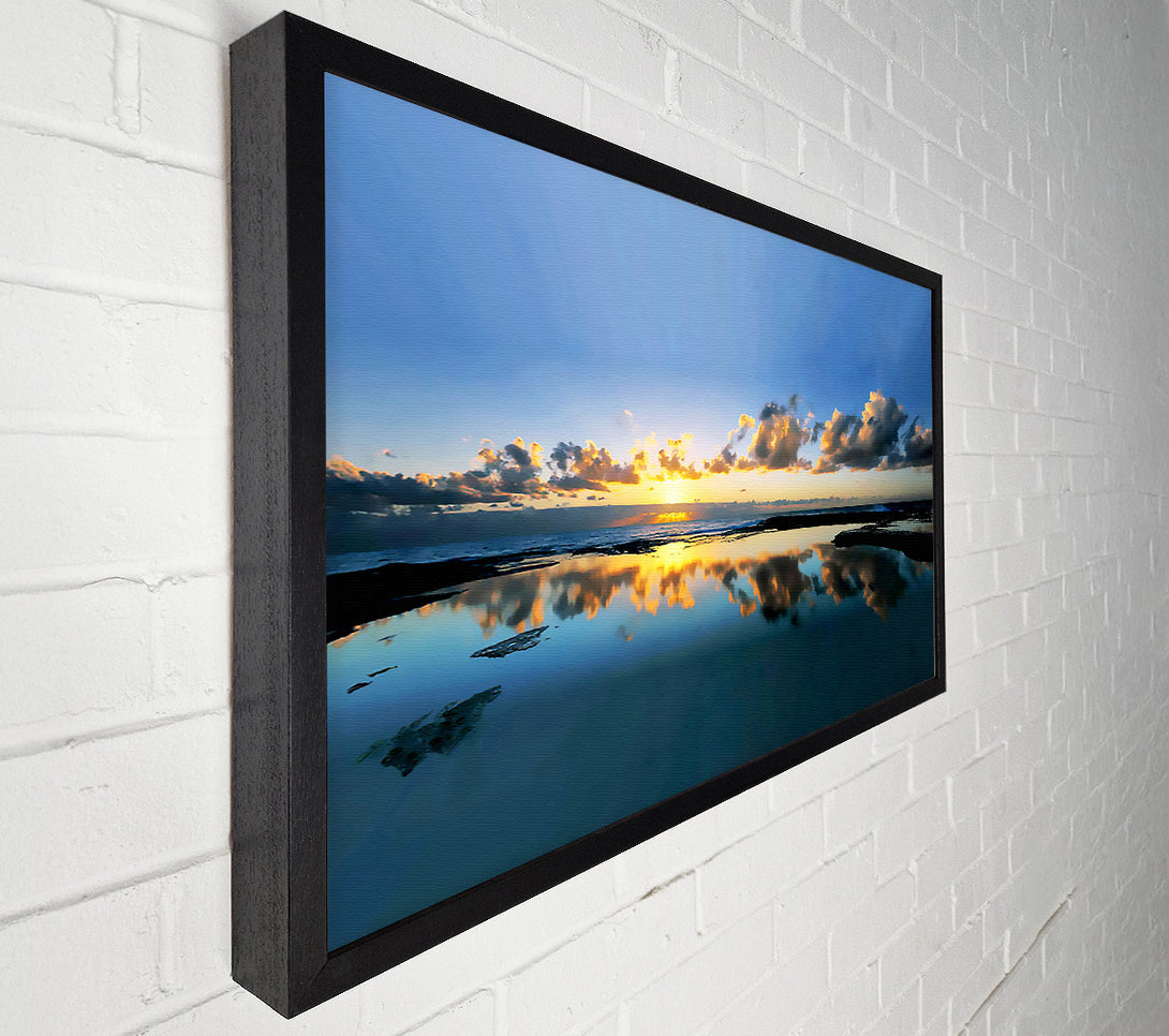  A Canvas Print of Golden Cloud Reflections Canvas Art