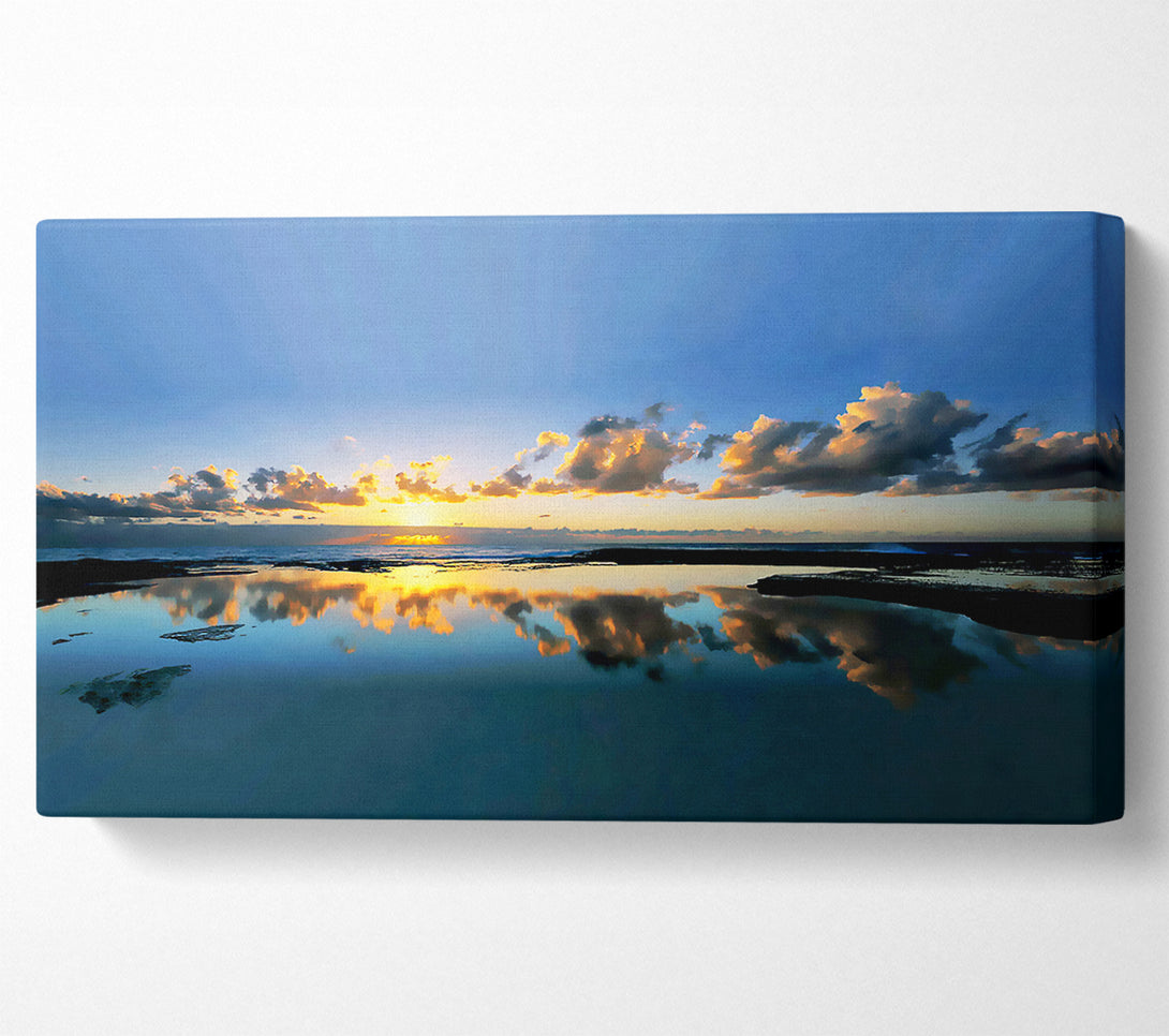  A Canvas Print of Golden Cloud Reflections Canvas Art