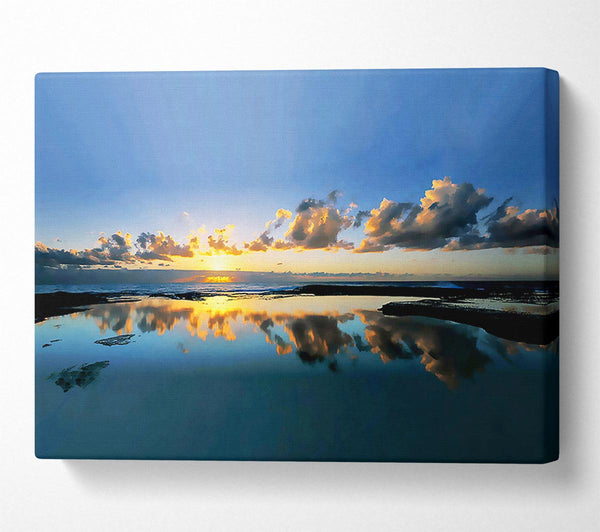  A Canvas Print of Golden Cloud Reflections Canvas Art