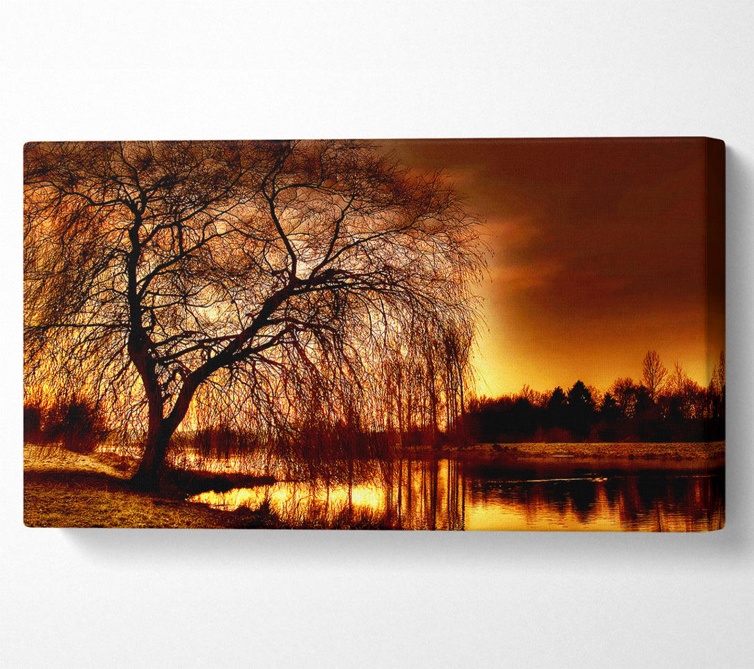  A Canvas Print of The Golden River Tree Canvas Art