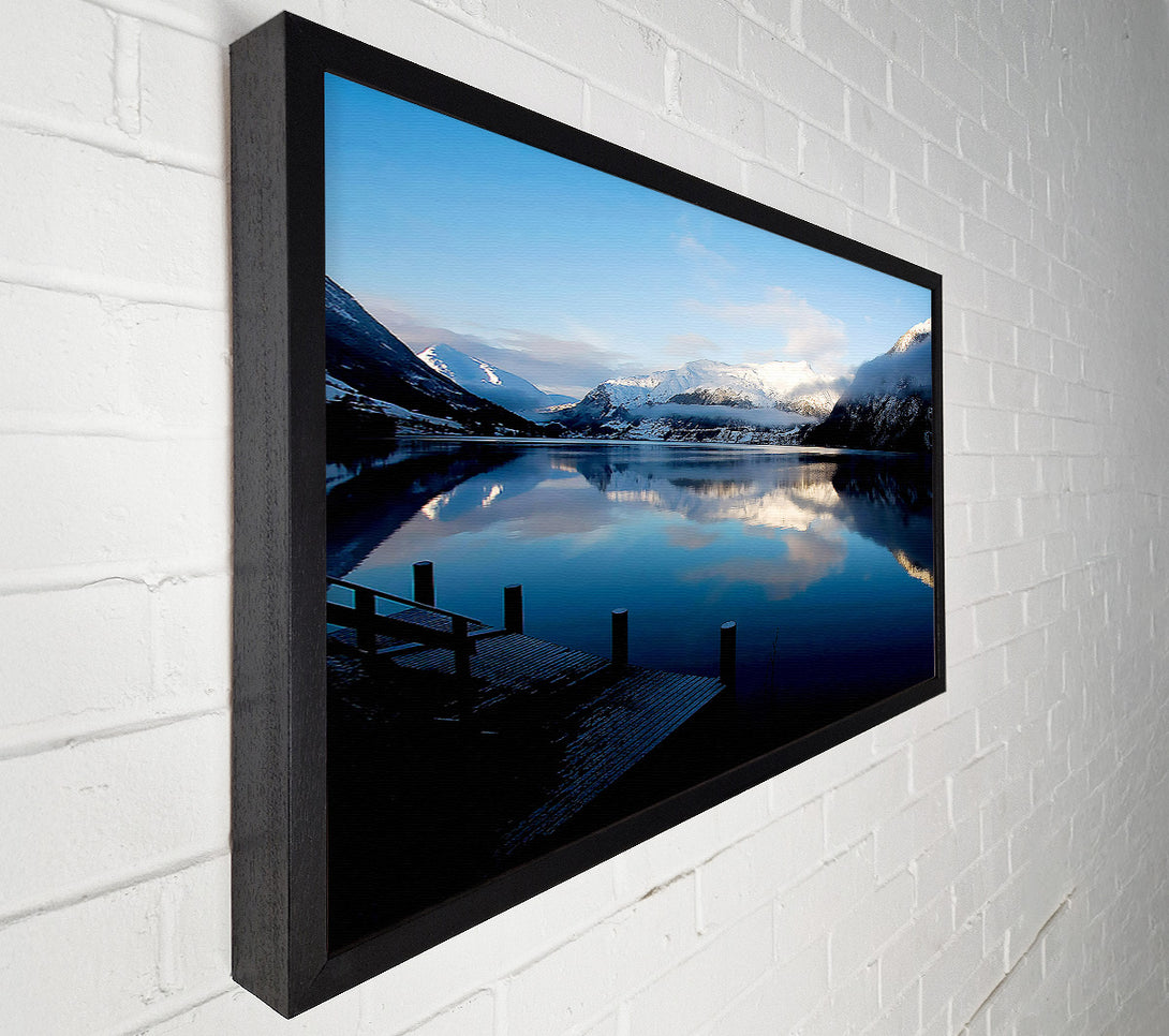  A Canvas Print of Blue Lake Calm Canvas Wall Art