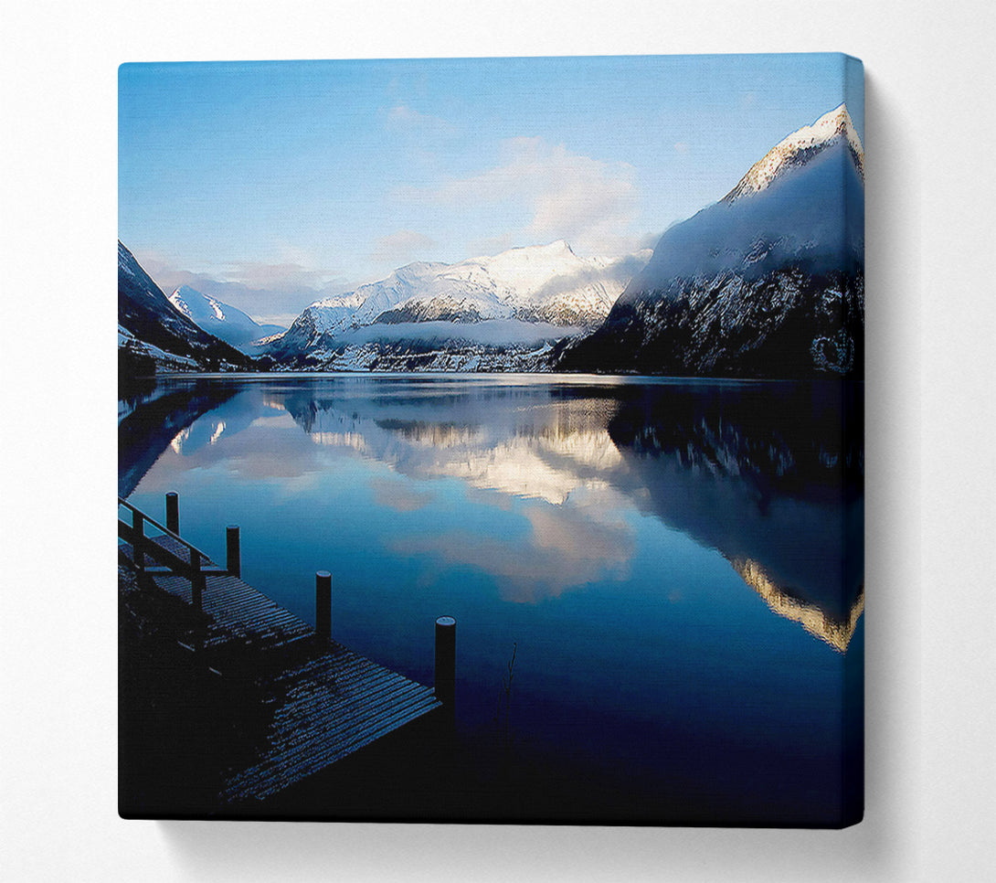  A Canvas Print of Blue Lake Calm Canvas Wall Art