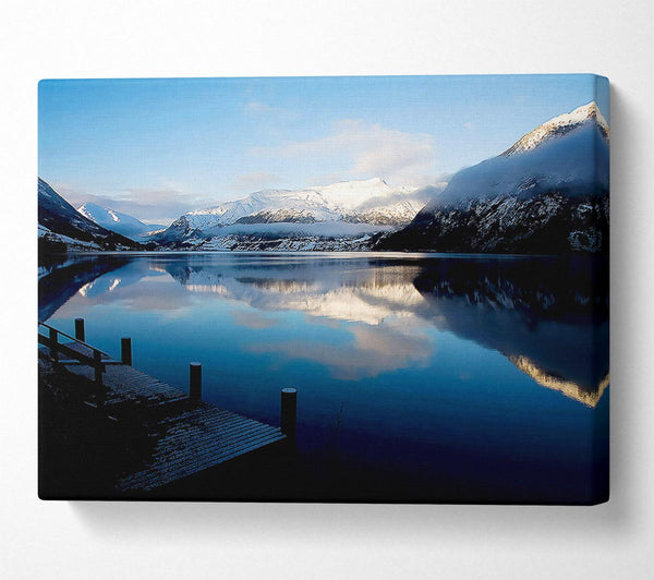  A Canvas Print of Blue Lake Calm Canvas Wall Art