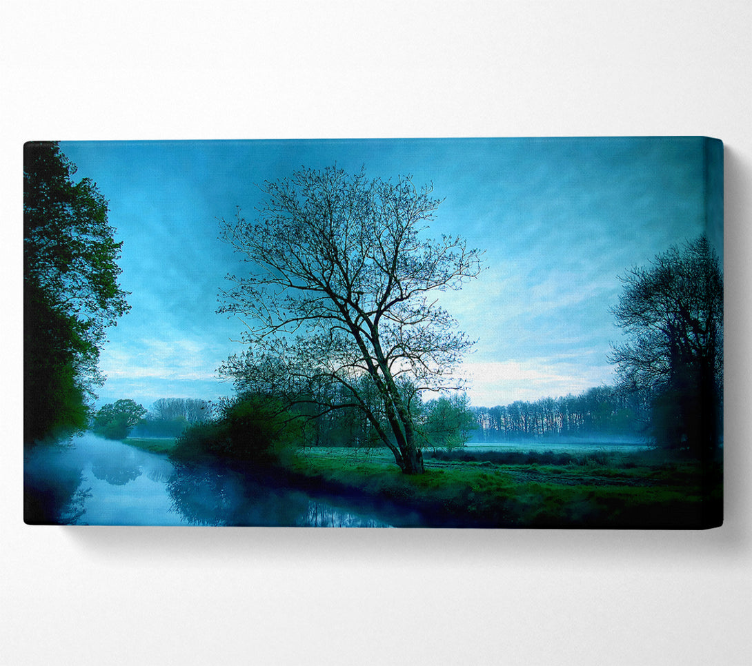  A Canvas Print of Stunning English Countryside Morning Canvas Wall Art