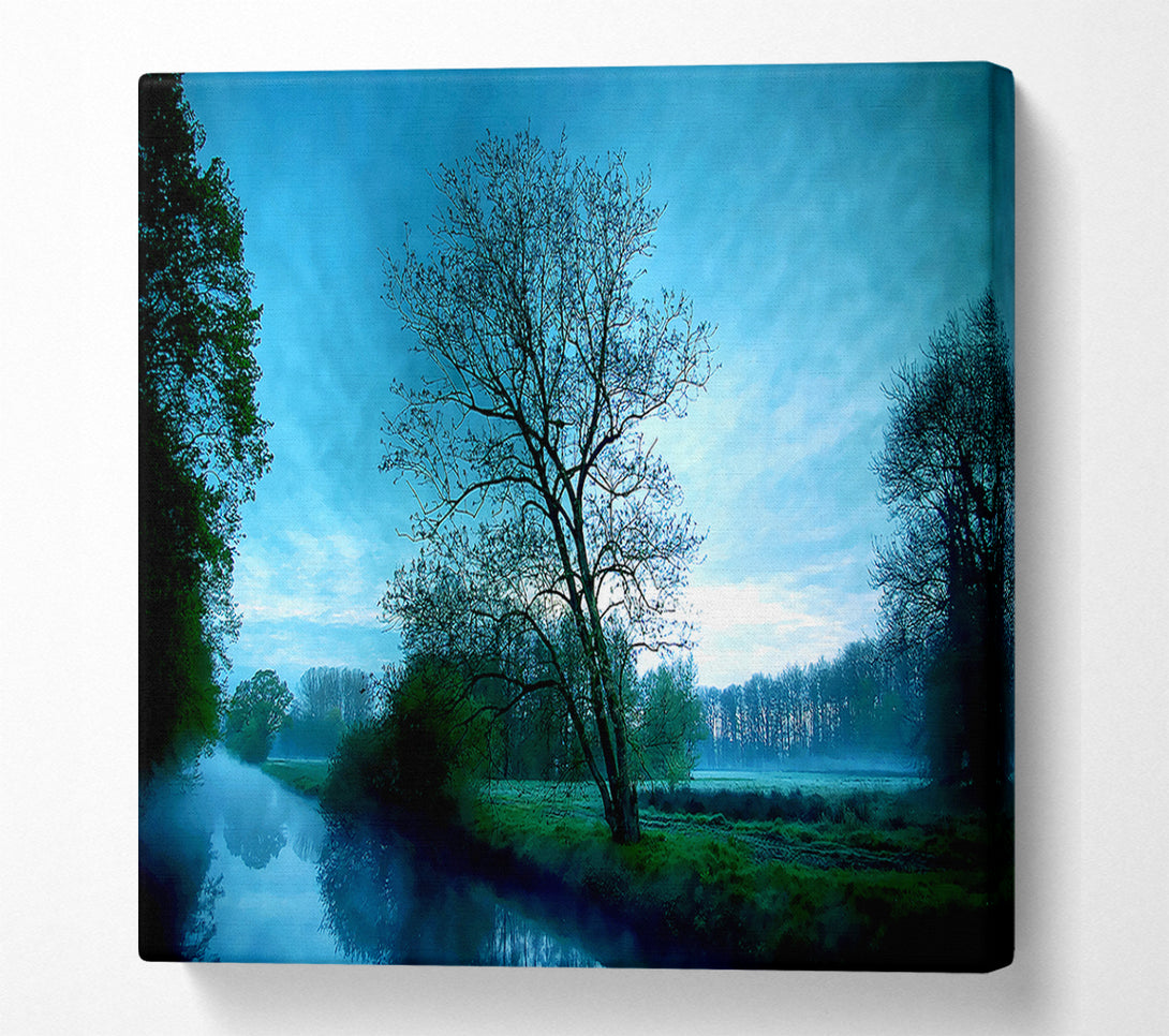  A Canvas Print of Stunning English Countryside Morning Canvas Wall Art