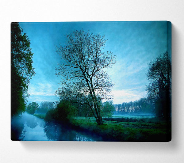  A Canvas Print of Stunning English Countryside Morning Canvas Wall Art