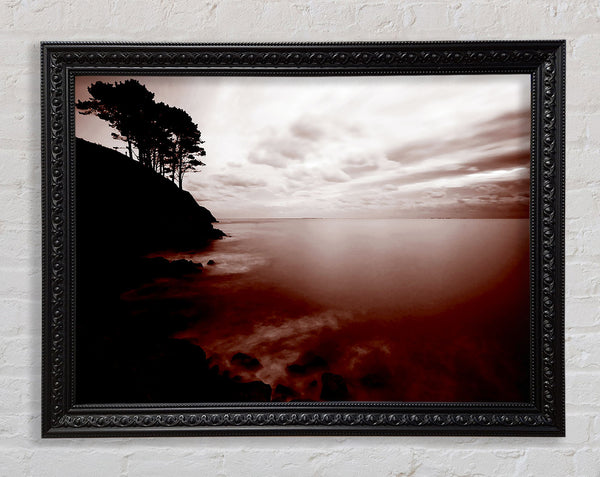 Chocolate Ocean Tree Tops Framed Print