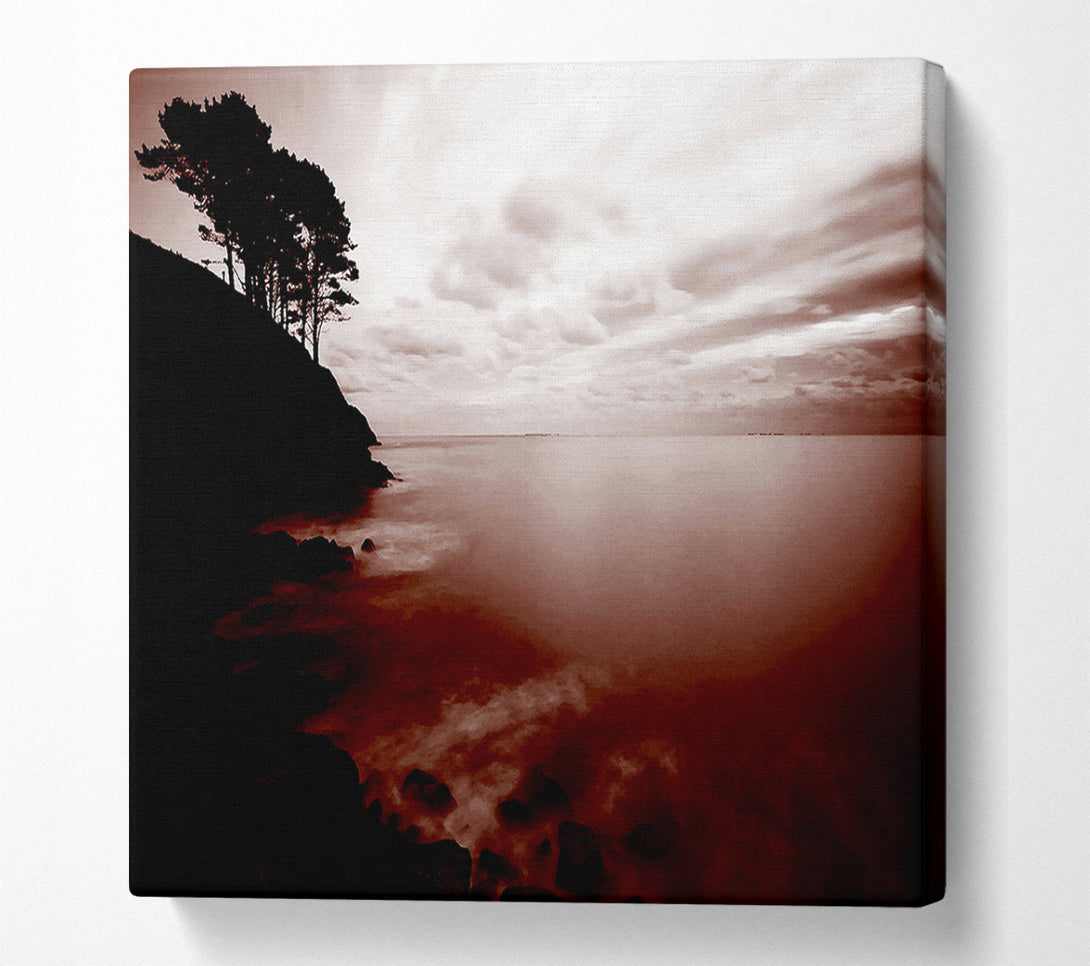  A Canvas Print of Chocolate Ocean Tree Tops Canvas Art