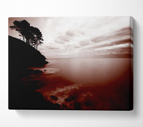  A Canvas Print of Chocolate Ocean Tree Tops Canvas Art