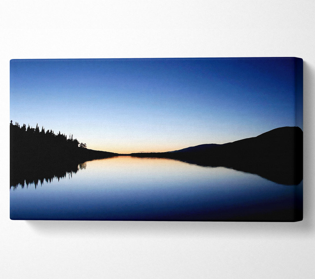  A Canvas Print of Blue Lake Reflections Canvas Print