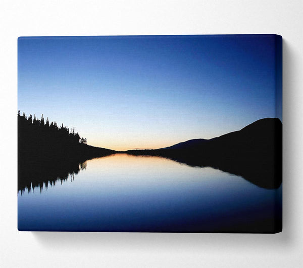  A Canvas Print of Blue Lake Reflections Canvas Print