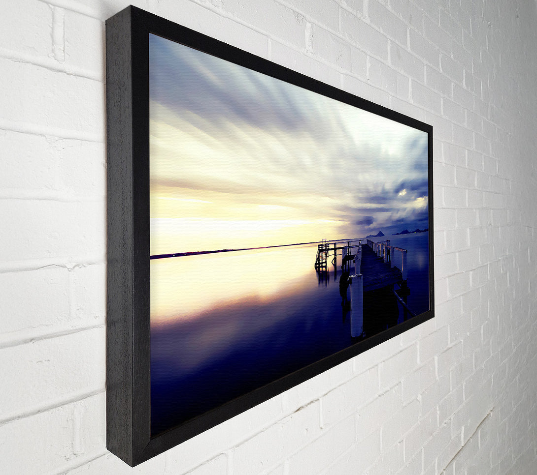  A Canvas Print of Stunning River Jetty Sunrise Canvas Art